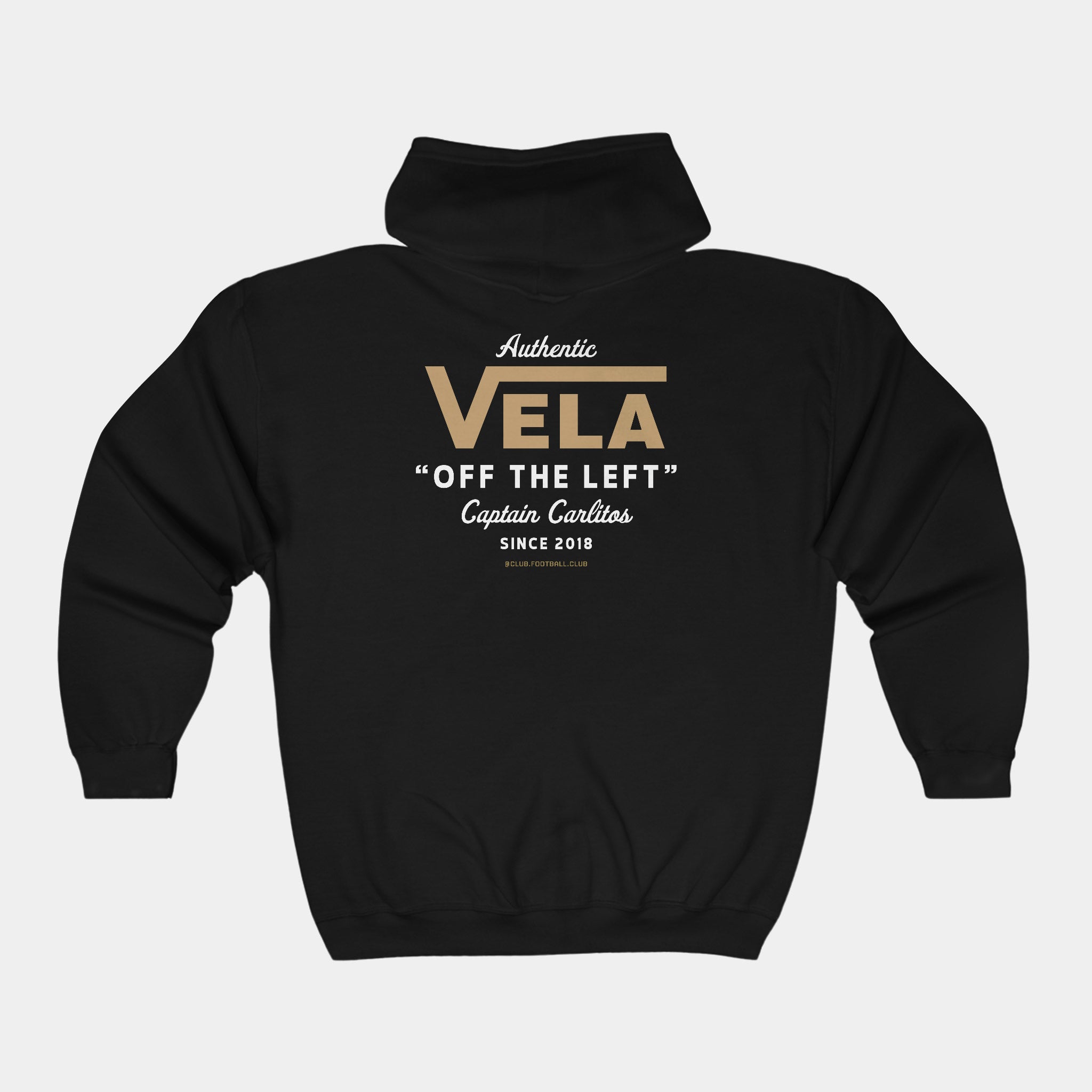Authentic Vela "Off the Left" (LAFC) Zip-up Hooded Sweatshirt