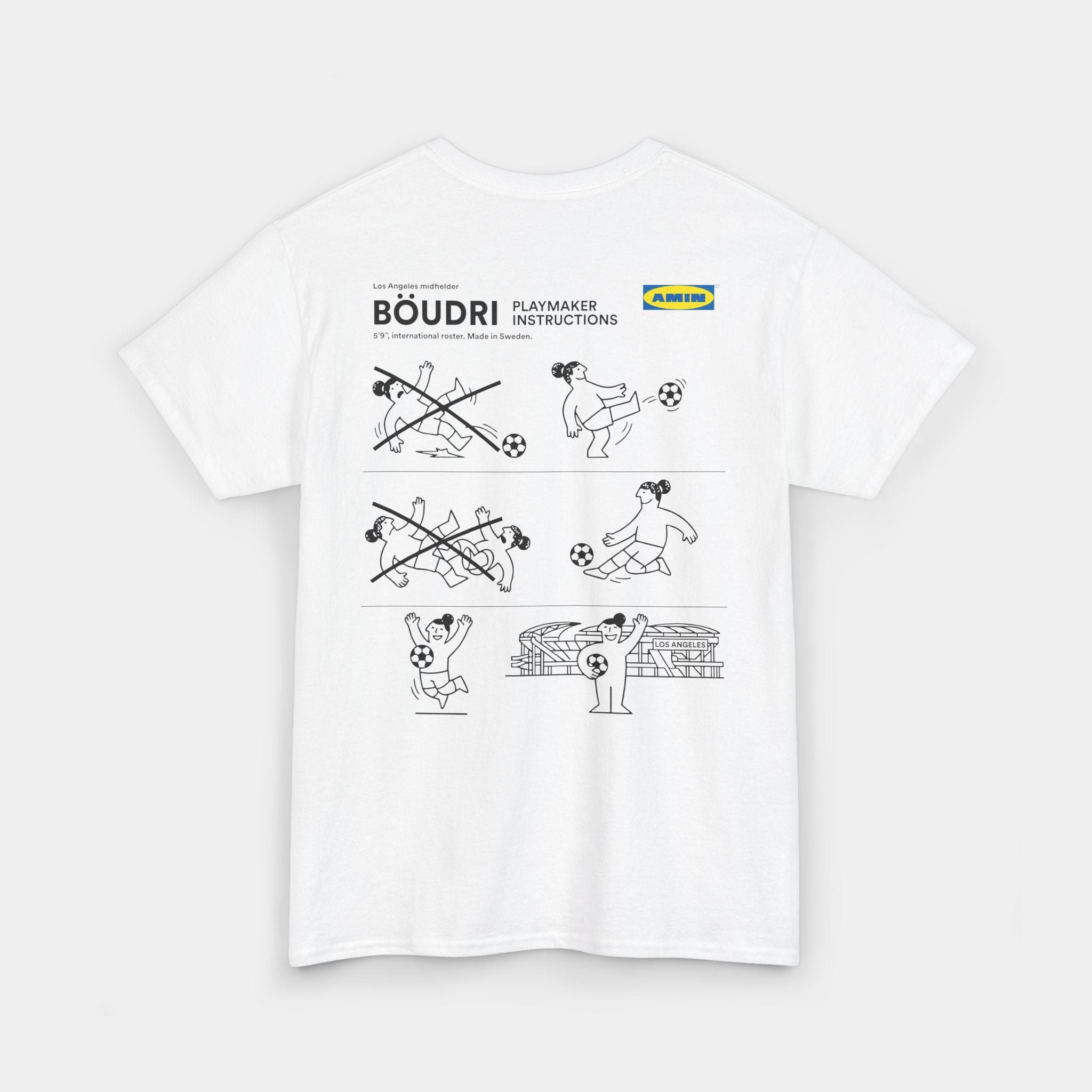 Amin Boudri Los Angeles Playmaker Instructions T-Shirt