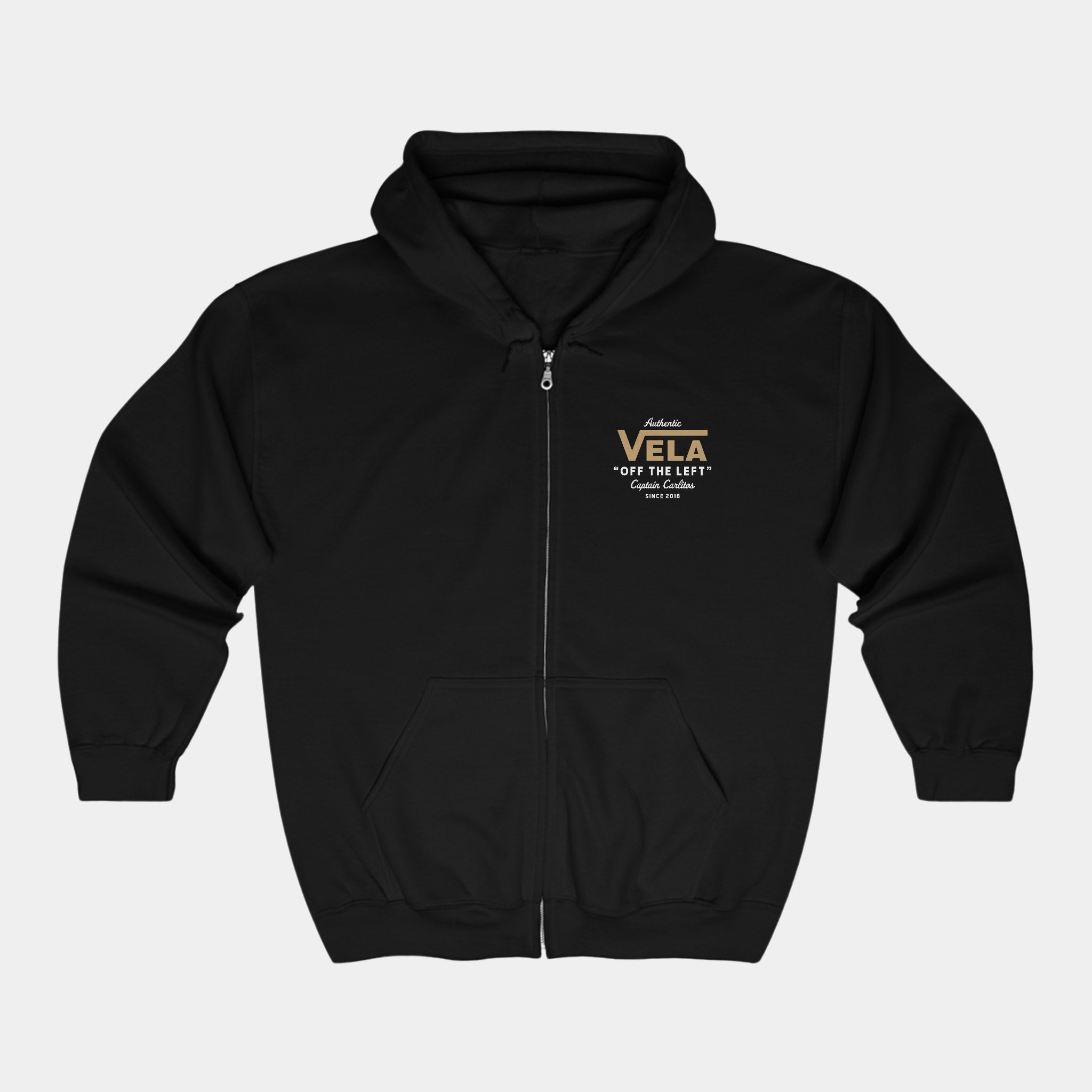 Authentic Vela "Off the Left" (LAFC) Zip-up Hooded Sweatshirt