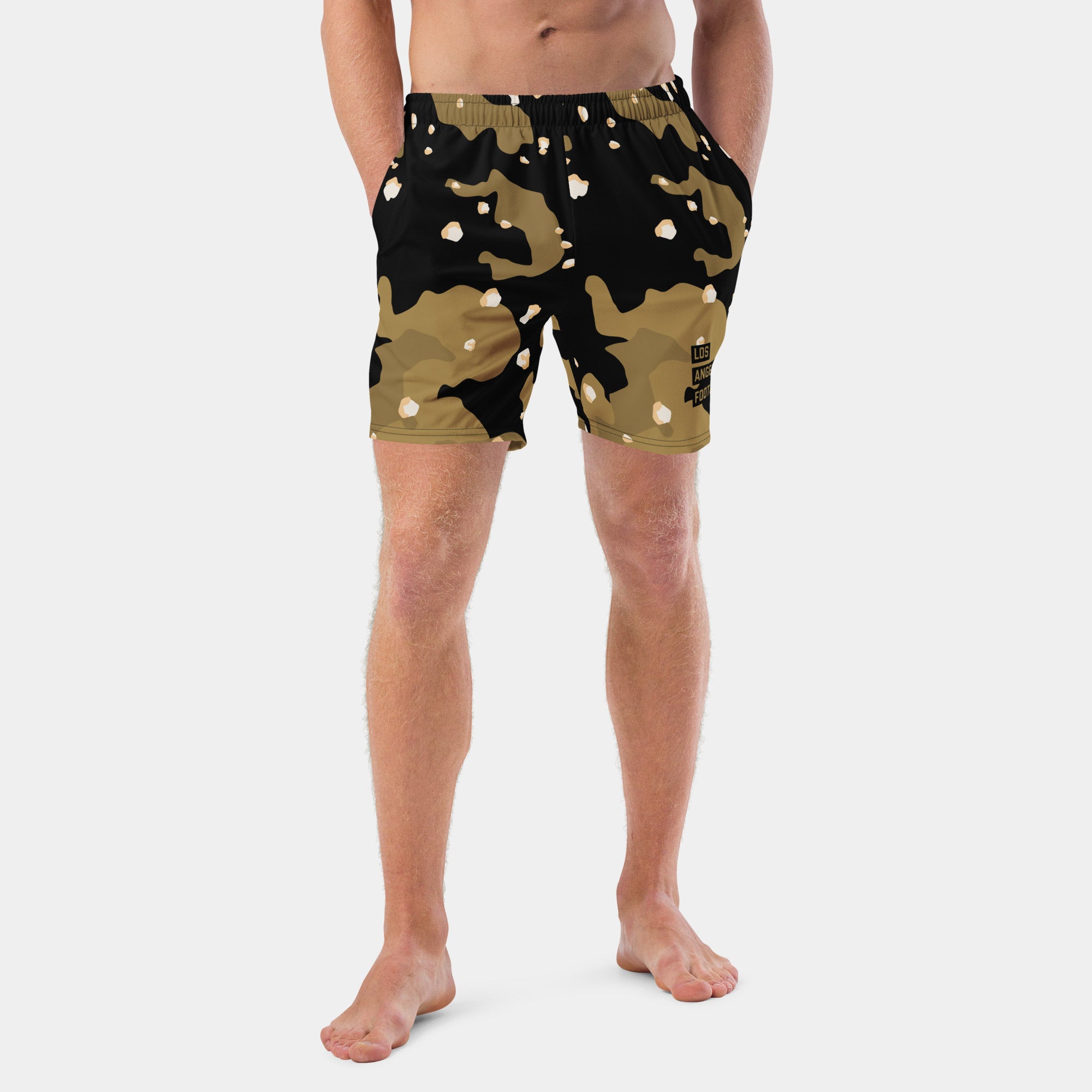 Desert Camouflage "Los Angeles Football" Men's Swim Trunks